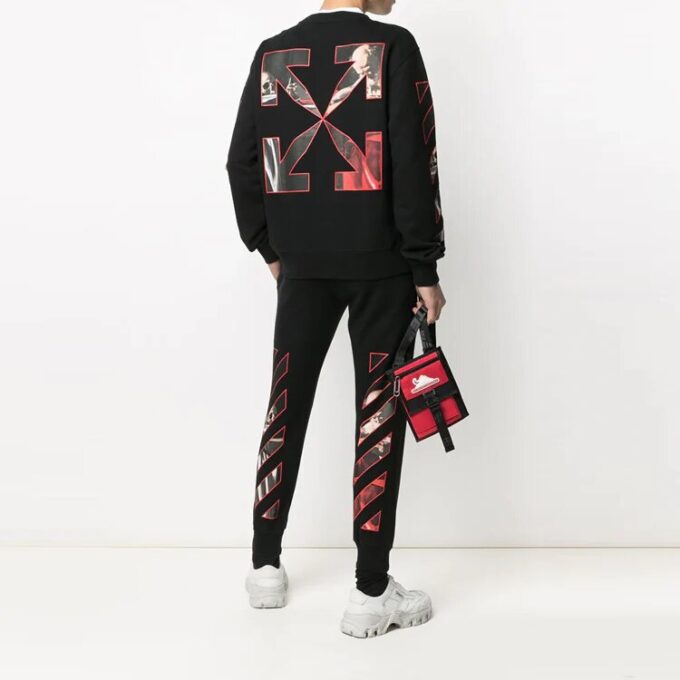 Caravaggio Slim Crewneck “Black/Red”