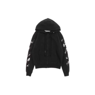 Caravaggio Square Slim Zip Hoodie “Black/Multicolor”