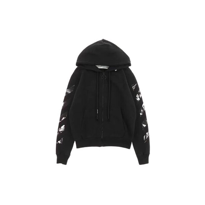 Caravaggio Square Slim Zip Hoodie “Black/Multicolor”