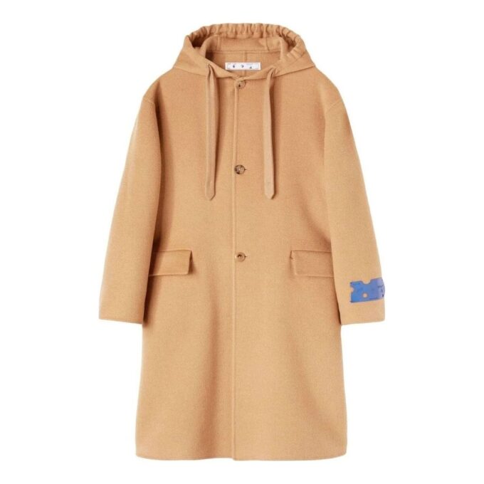 Cashmere Hooded Midi Coat “Khaki”