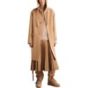 Cashmere Hooded Midi Coat “Khaki”