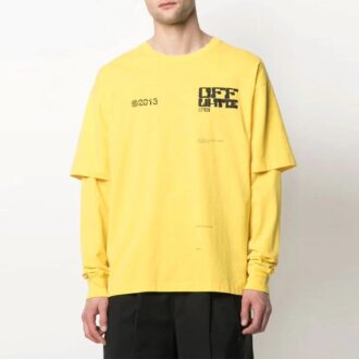 Casual Alphabet Printing Long Sleeves Version Yellow