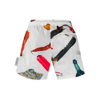 Casual Applique Pill Shorts Men’ s White