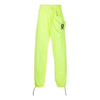 Casual Zipper Pocket Logo Printing Sports Pants/Trousers/Joggers Loose Fit Green