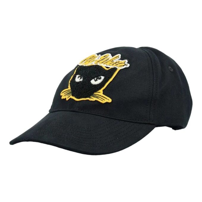 Cat Varsity gabardine baseball cap “Black”