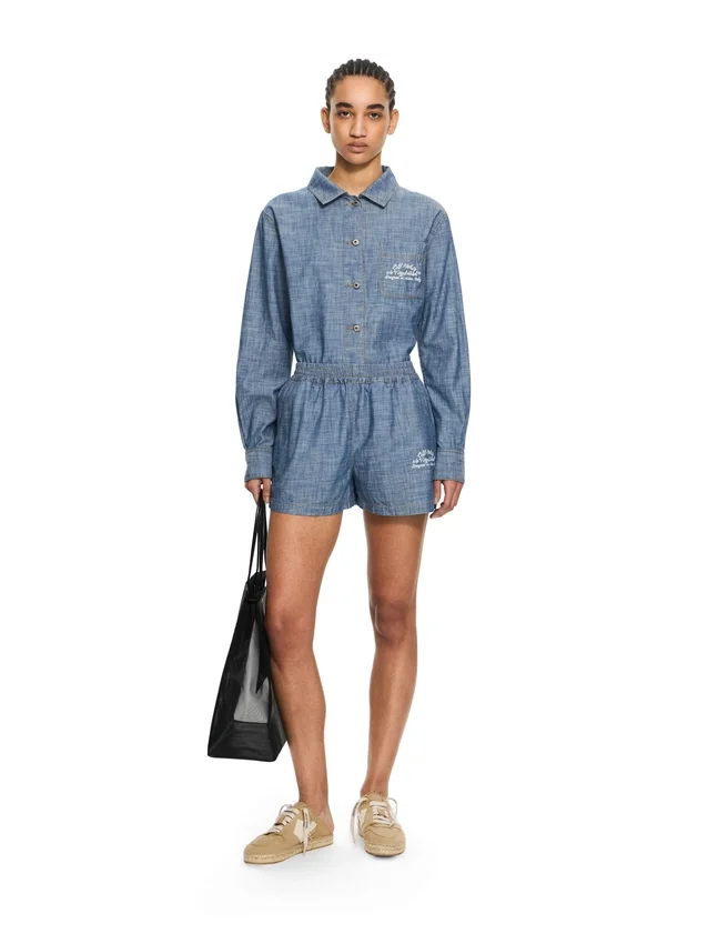 Chambray Denim Pajama Shorts Chambray Denim Pajama Shorts