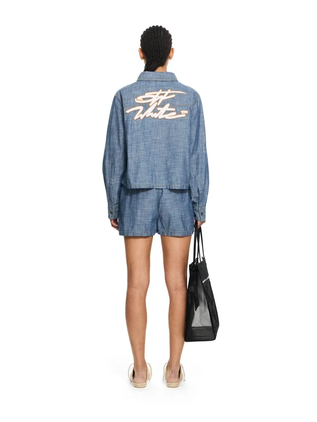 Chambray Denim Pajama Shorts Chambray Denim Pajama Shorts