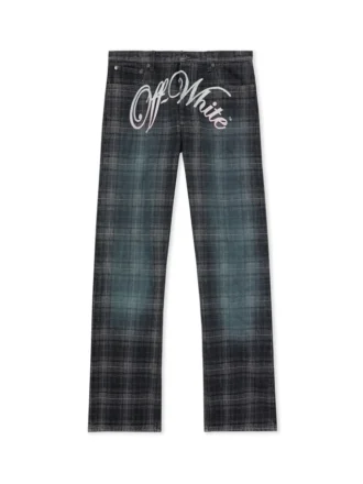 Check Jacqaurd Slim Relax Jeans