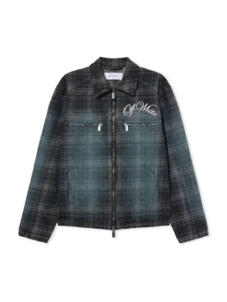 Check Jacquard Skate Coach Denim Jacket