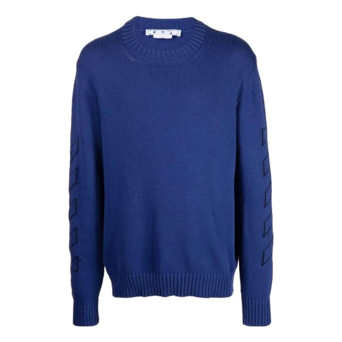 Checkerboard Logo Intarsi Knit Jumper