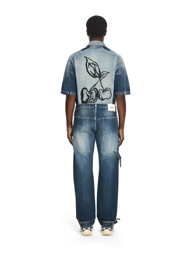 Cherry Diagonal Twist Stack Jeans Cherry Diagonal Twist Stack Jeans