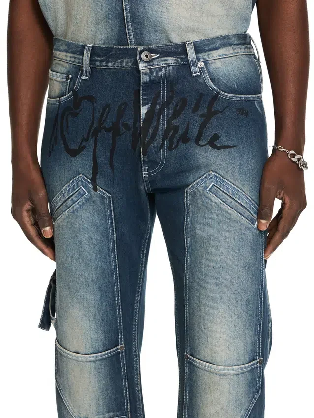 Cherry Diagonal Twist Stack Jeans Cherry Diagonal Twist Stack Jeans