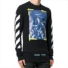 Chest Painting Printing Long Sleeves Black