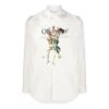 Chest Painting Printing Shirt White