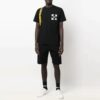 Chest Printing Short Sleeve Black