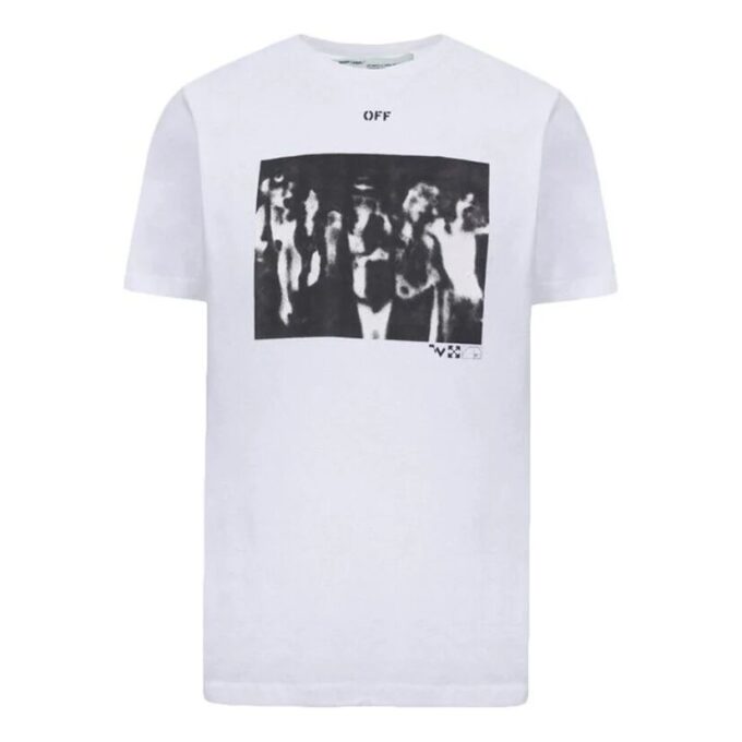 Chest Printing Short Sleeve White