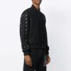 Chevron Varsity Baseball Jacket Men Black