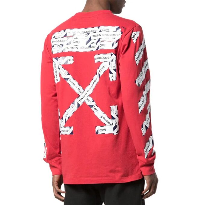 Classic Alphabet Logo Pattern Round Neck Version Red