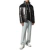 Classic hooded Stand Collar Jacket Black