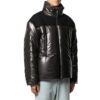 Classic hooded Stand Collar Jacket Black