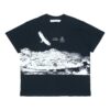 Climbing new Heights print Printing Men Loose Black