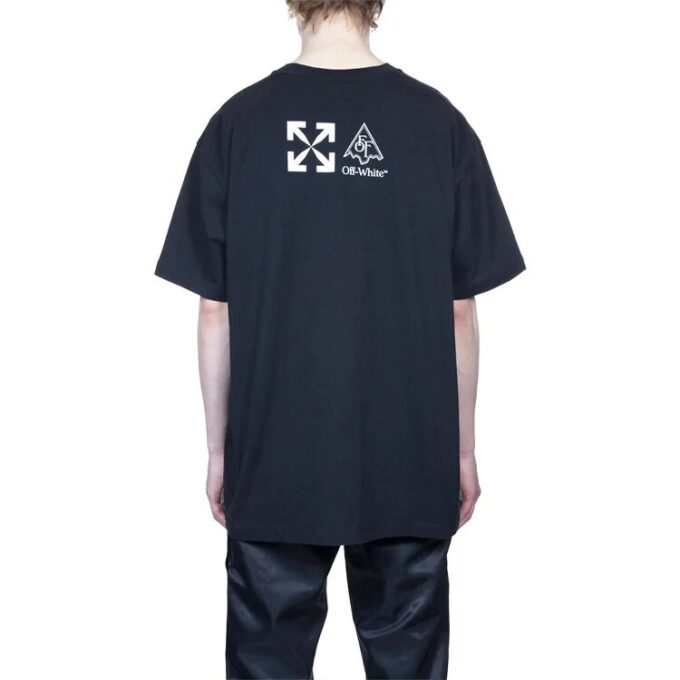 Climbing new Heights print Printing Men Loose Black