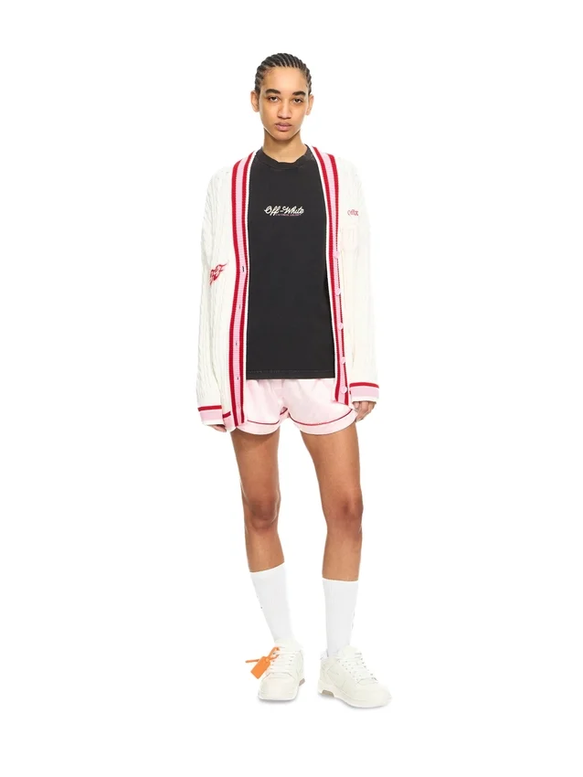 College Patch Cable Knit Cardigan College Patch Cable Knit Cardigan