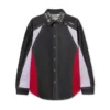Color Block Denim Crystal Overshirt Color Block Denim Crystal Overshirt