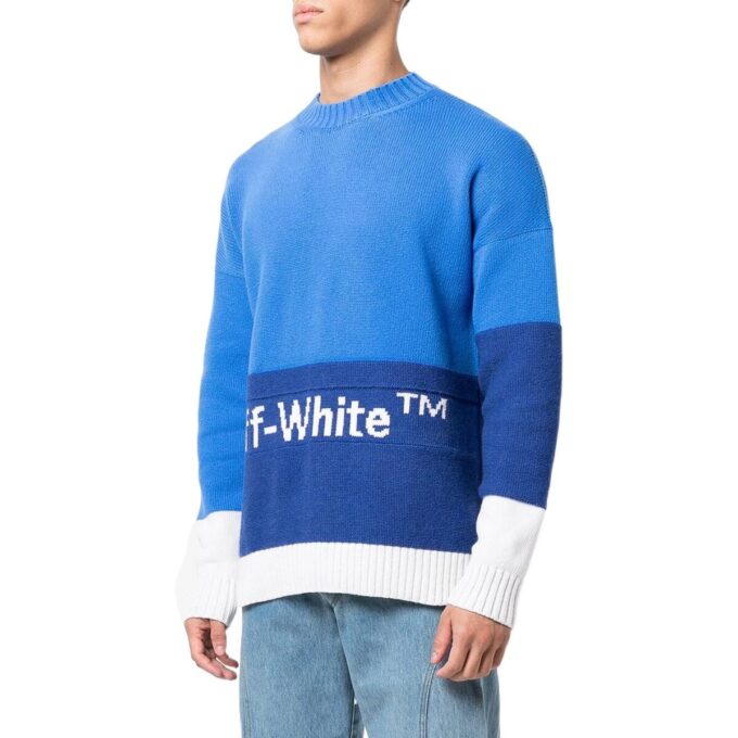 Color Block Off Crewneck