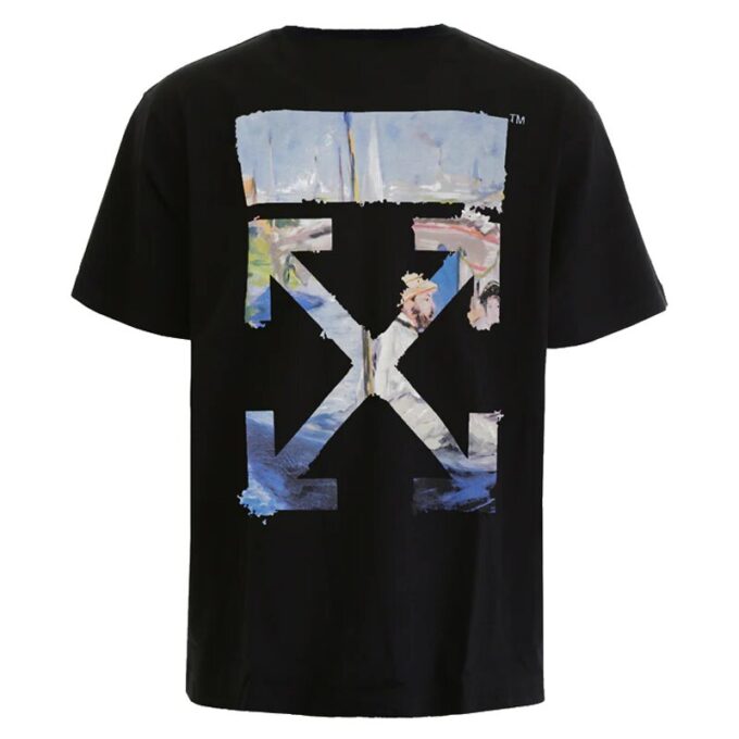 Colored Arrows SS Over Tee “Black”