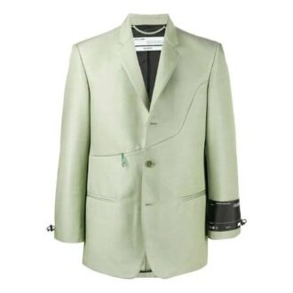 Contour Solid Color Jacket Loose Fit Green