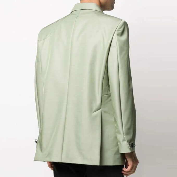 Contour Solid Color Jacket Loose Fit Green