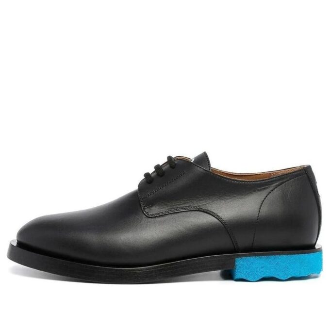 Contrasting-Sole Derby Shoes “Black Blue”