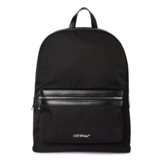 Core Round Logo Print Backpack “Black”