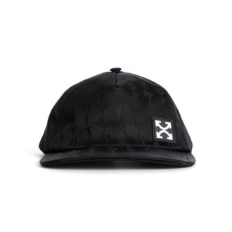 Cotton Applique Peaked cap Black