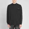 Cotton High Collar Long Sleeves Black