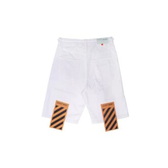 Cotton Logo Printing Casual Shorts White