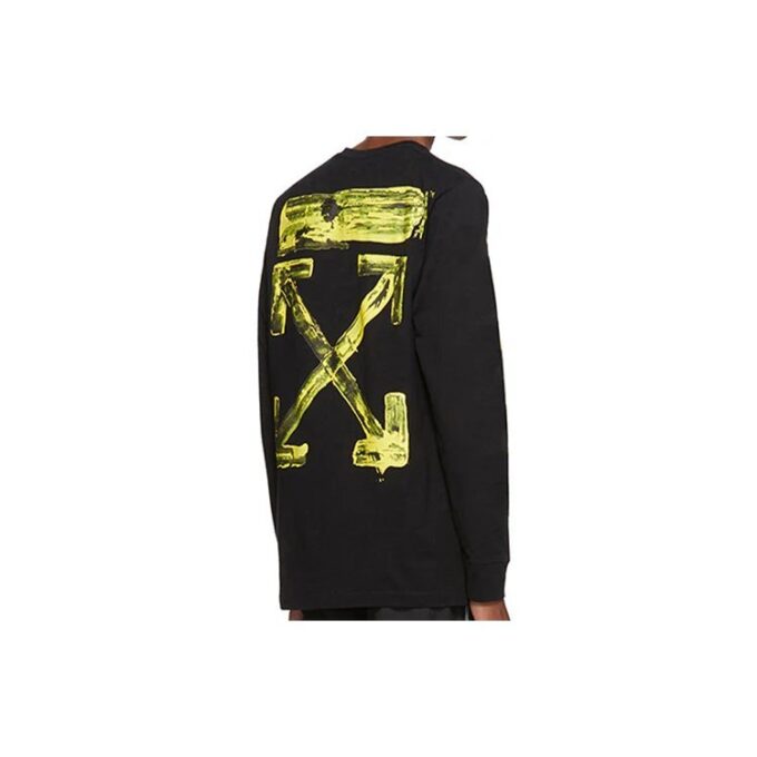 Cotton Logo Printing Long Sleeves Black