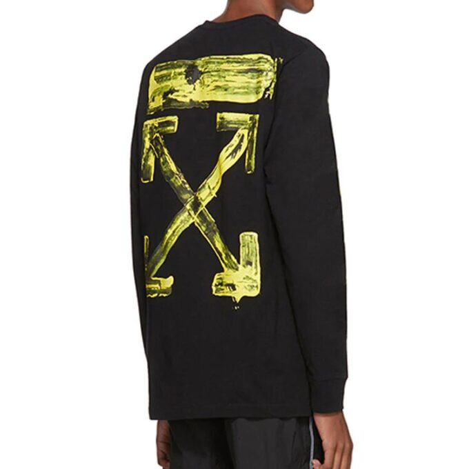 Cotton Logo Printing Long Sleeves Black