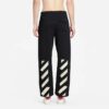 Cotton Mens Logo Loose Stripe Sweatpants Tape