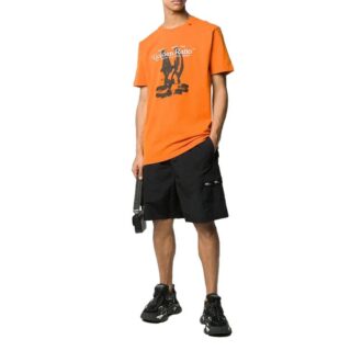 Cotton Printing Short Sleeve Orange