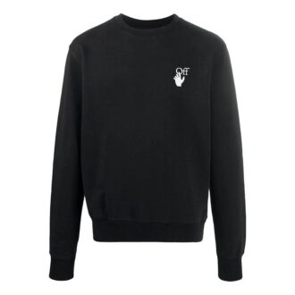 Cut Here Logo Printing Pullover Black