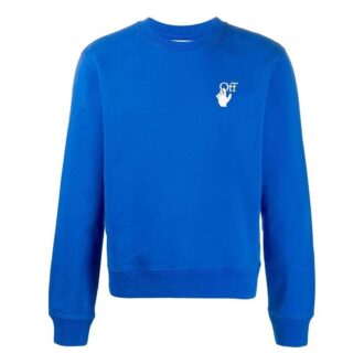 Cut Here Logo Printing Pullover Blue