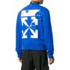 Cut Here Logo Printing Pullover Blue