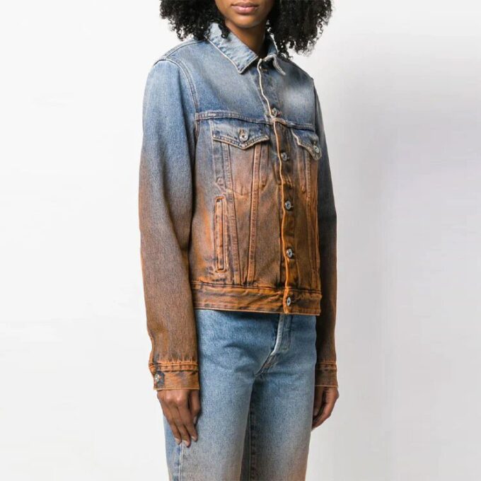 Degrade Gradient Denim Jacket Slim Fit Version