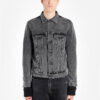 Denim Distressed Jacket “Black”