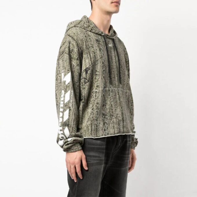 Diag Arrows Camo Logo Print Cotton