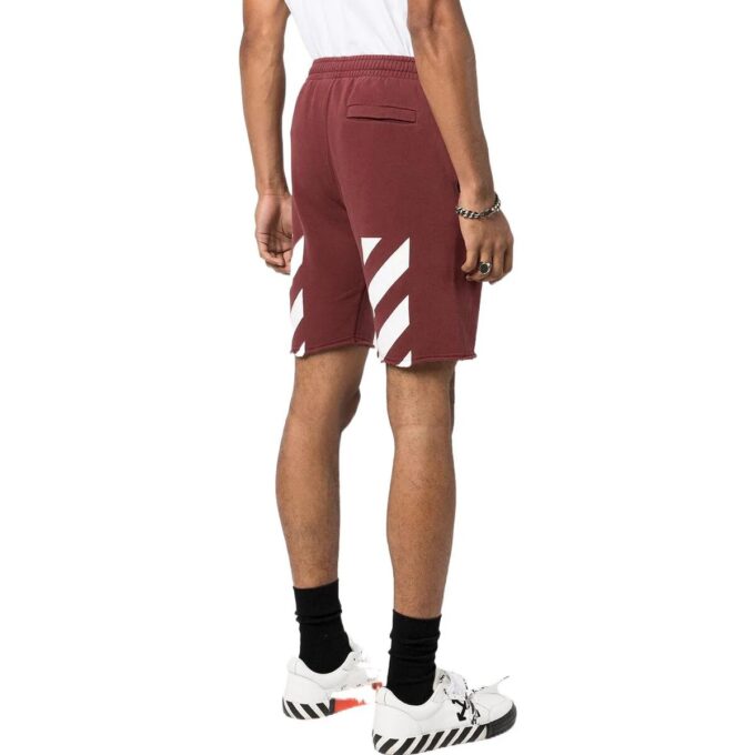 Diag Helvetica Sweatshort “Barolo”