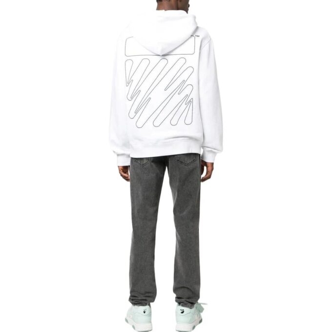 Diag-Print Zip-Up Hoodie