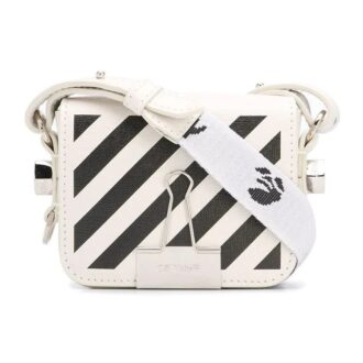 Diag Single-Shoulder Bag Mini White